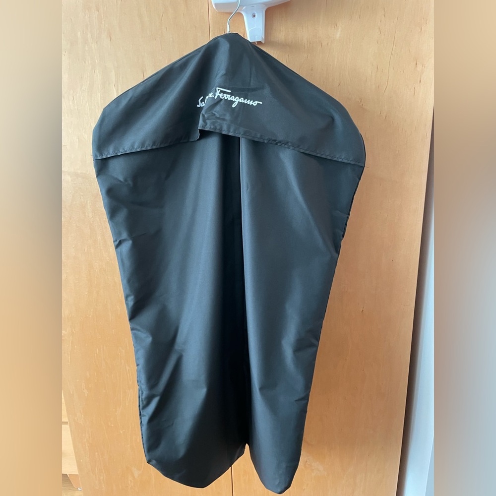 Salvatore Ferragamo black nylon garment bag. Very good condition!